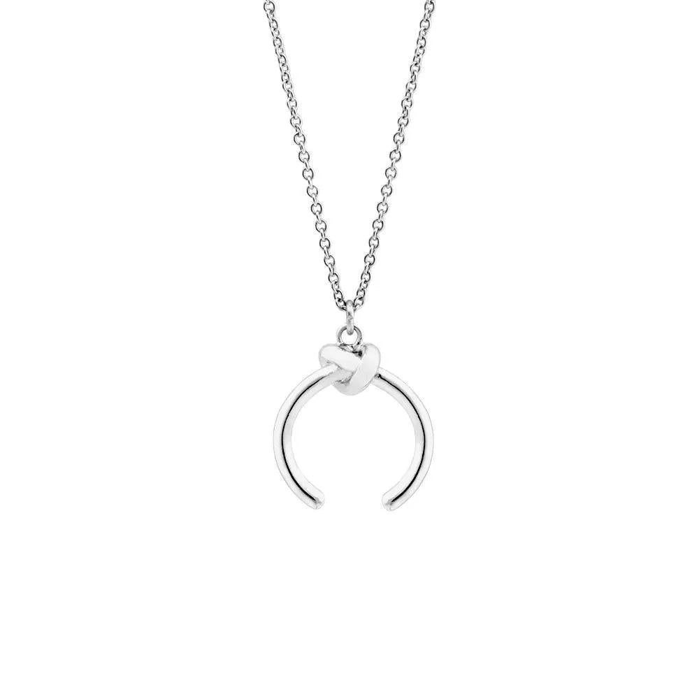 Geometric pendant on an adjustable copper chain necklace with gold or silver electroplated finish.