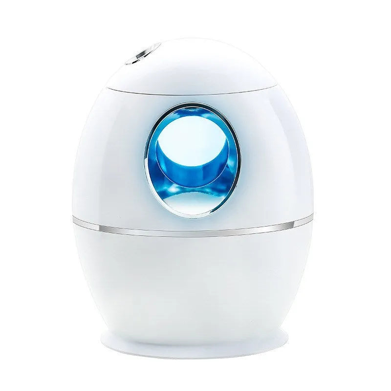 White columnar household air disinfection humidifier with anion function and a large water tank.