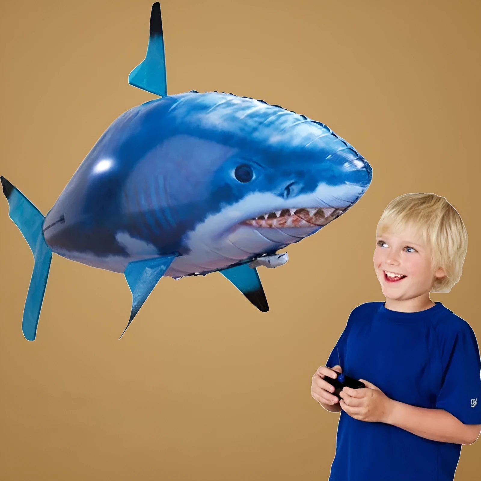 Remote control Shark and Clownfish inflatable flying balloons for indoor play