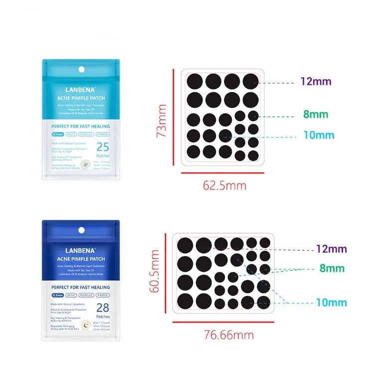 Acne stickers with tea tree oil and Calendula oil for treating blemishes and fading acne marks on scar-prone skin