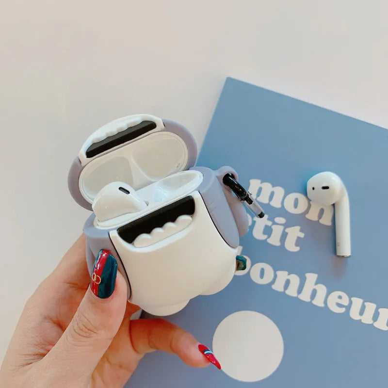 Soft silicone protective cover for Apple AirPods 1, 2, Pro, and 3rd generation wireless earbud cases.