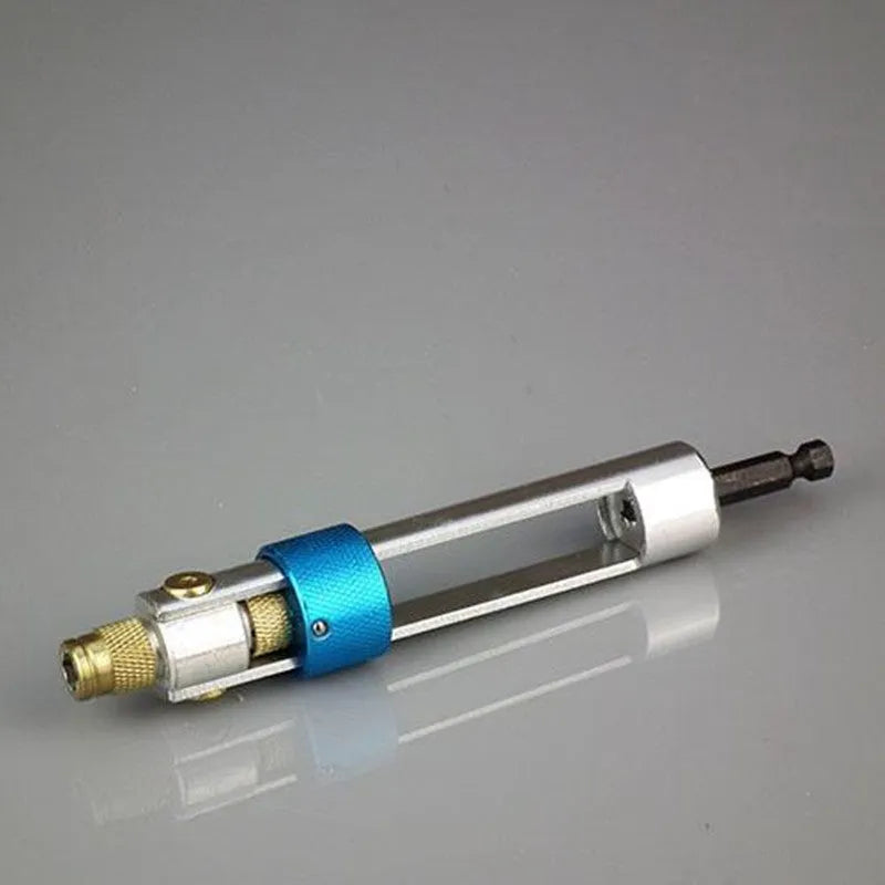 Half Time Drill swivel head attachment with a set of Phillips, flathead, and countersink bits for power drills.