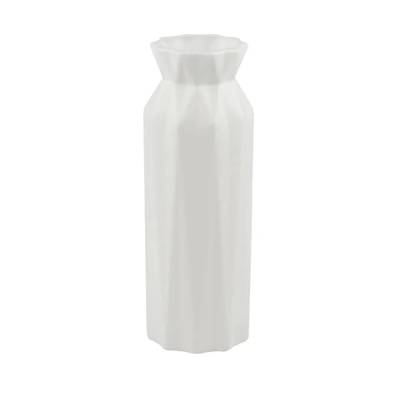 Drop-resistant melamine vase in green, grey, pink, or white colours with 7.2 cm base