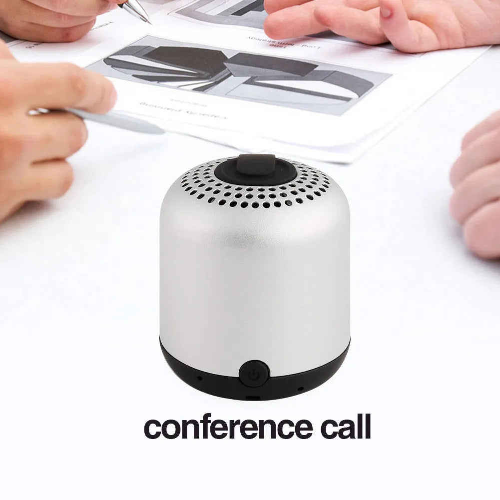 Hieha small cylindrical metal Bluetooth speaker in black, gold, pink, red or silver colour.