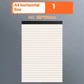 A5 and B5 thick tearable writing pads in blank, grid, and lined ruling styles with 80 sheets.