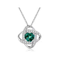 Women's European American style heart necklace with electroplated copper pendant in platinum-toned colours