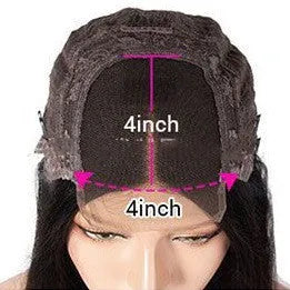 Human hair lace front wig with 4x4 lace frontal in star fashion style, available in multiple lengths