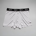 Men's silk shorts in navy blue with loose fit mid waist design