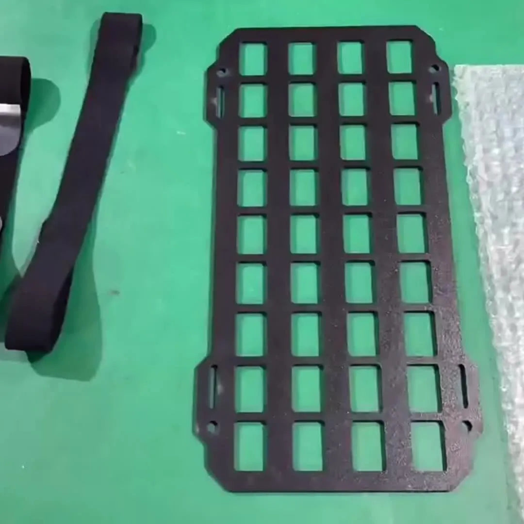 Black rigid PC+ABS MOLLE visor plate for car truck sun visor storage of tactical gear