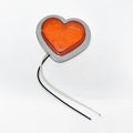 Japanese-style heart-shaped red LED car sidelight for fender mounting