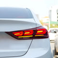Hyundai Sonata 2011-2014 outer tail light half assembly with red lens and ABS+ALU housing