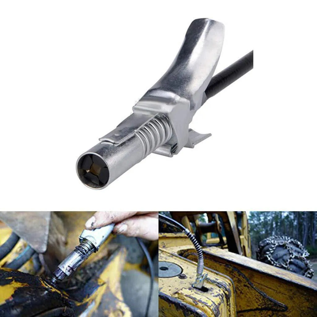 Silver lock-clamp high-pressure grease nipple new style for grease gun nozzle