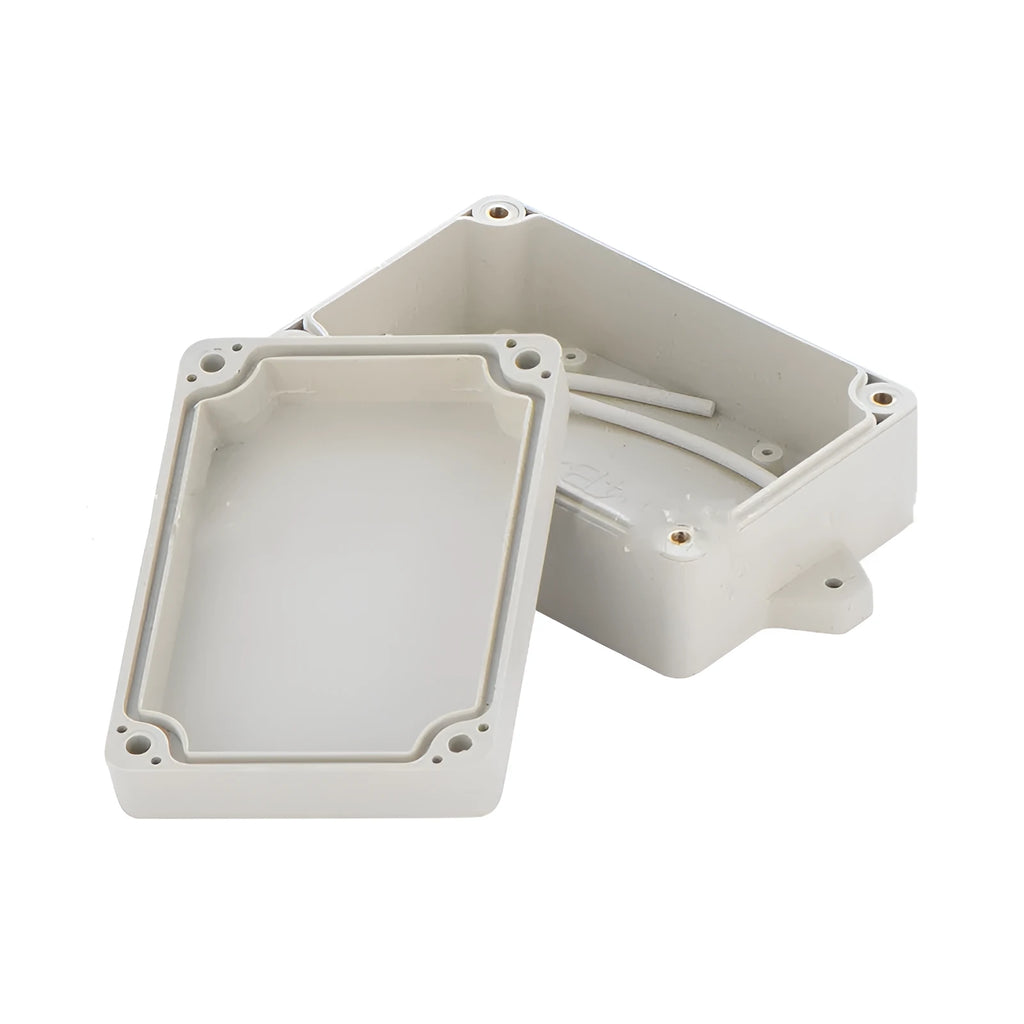 F4B-1 model black ABS plastic waterproof instrument box with dimensions 100mm by 68mm by 40mm.