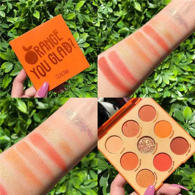 Mineral honey eye shadow plate palette with six bright shades for waterproof, long-lasting eye modification