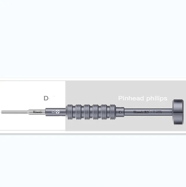 iPhone repair tool with grenade-shaped aluminium handle and T2 cross triangle tail screwdriver