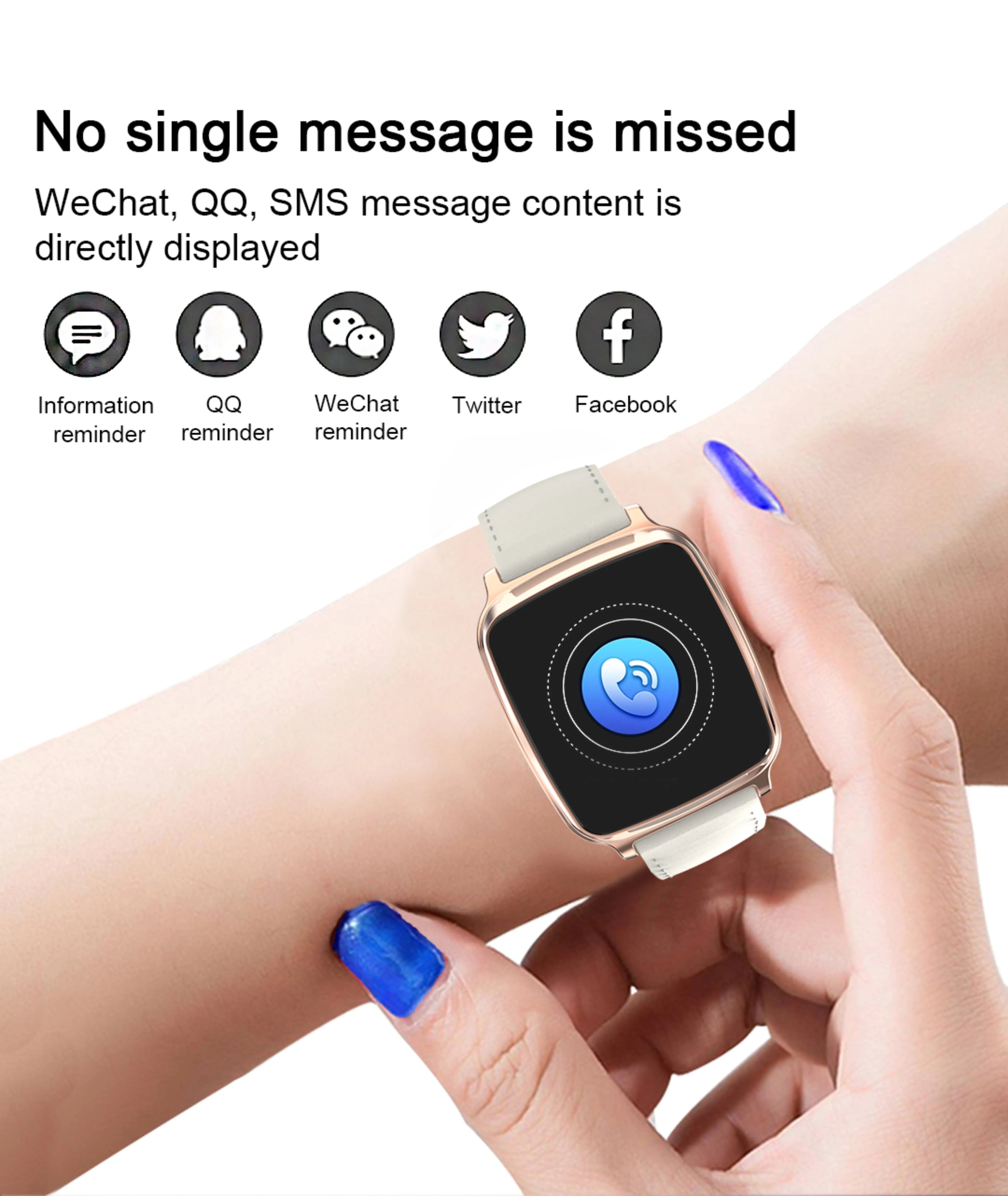 M8 multi-function smart bracelet with zinc alloy body and TPU strap on wrist, displaying heart rate data.