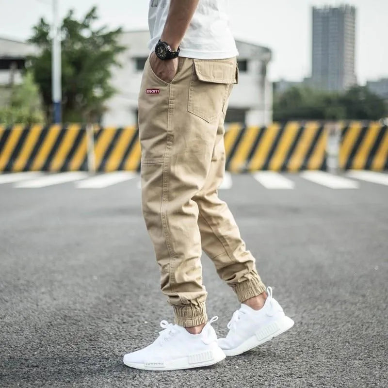 Men's casual skinny trousers in Army Green with zipper fly and mid-rise waist, size M to 4XL