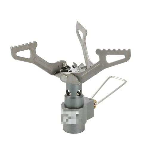 Portable camping gas stove with one-piece propane burner design