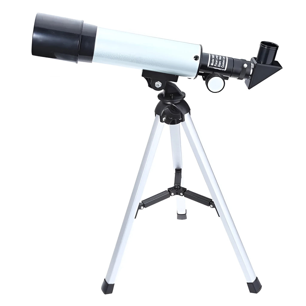 Outdoor monocular space telescope with 360mm focal length, 50mm aperture, and two eyepieces on a 34cm tripod