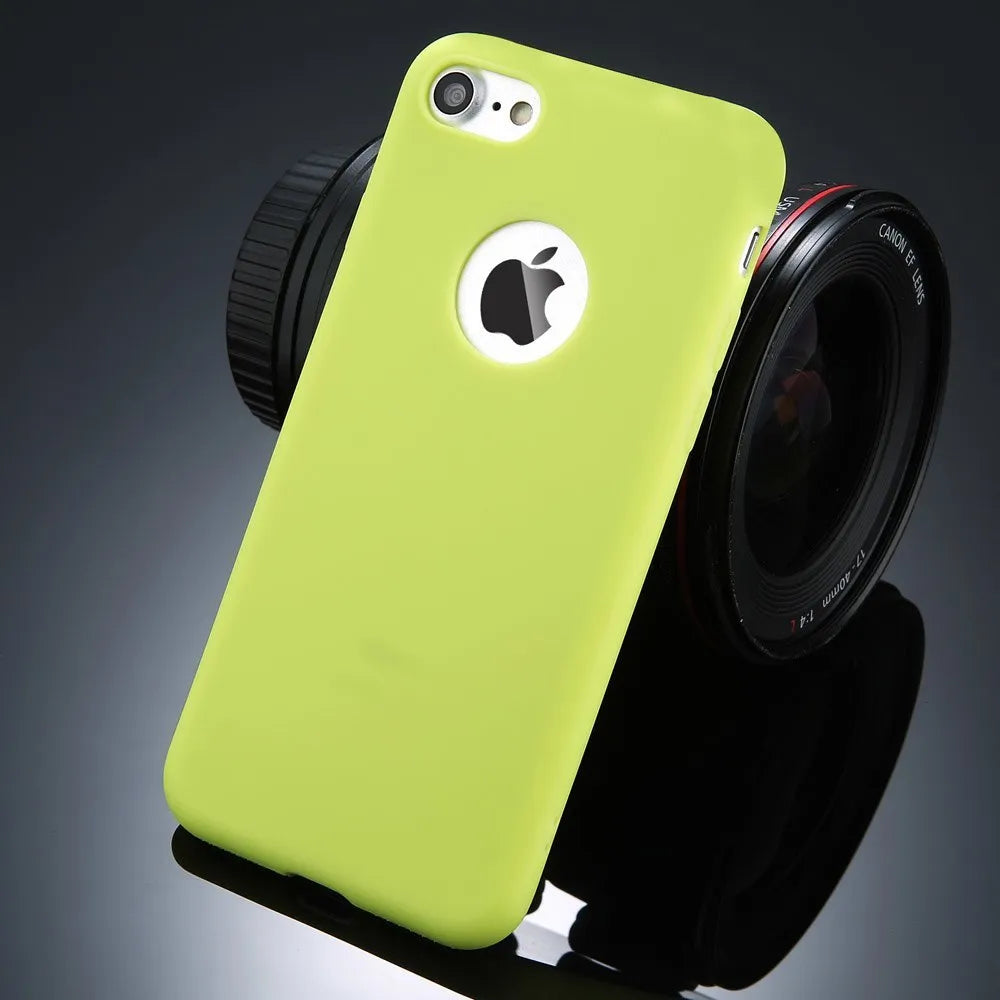 Candy colour soft silicone and TPU phone case for compatible Apple iPhone models