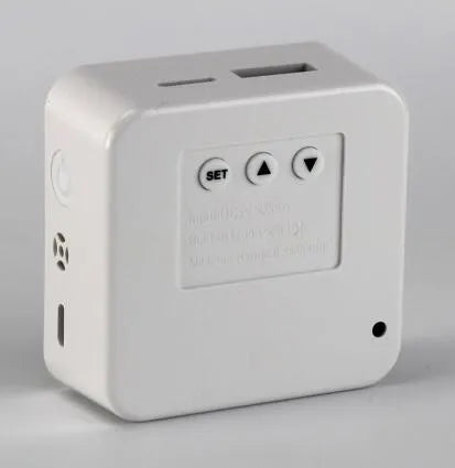 Digital air quality monitor with laser PM2.5 detector, temperature and humidity display, USB rechargeable battery