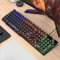 TX35 mechanical feeling wired keyboard in white plastic for laptop desktop use with USB cable