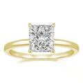Simple geometric 925 silver ring for women in polished gold, rose gold, or silver finish on a grey background.
