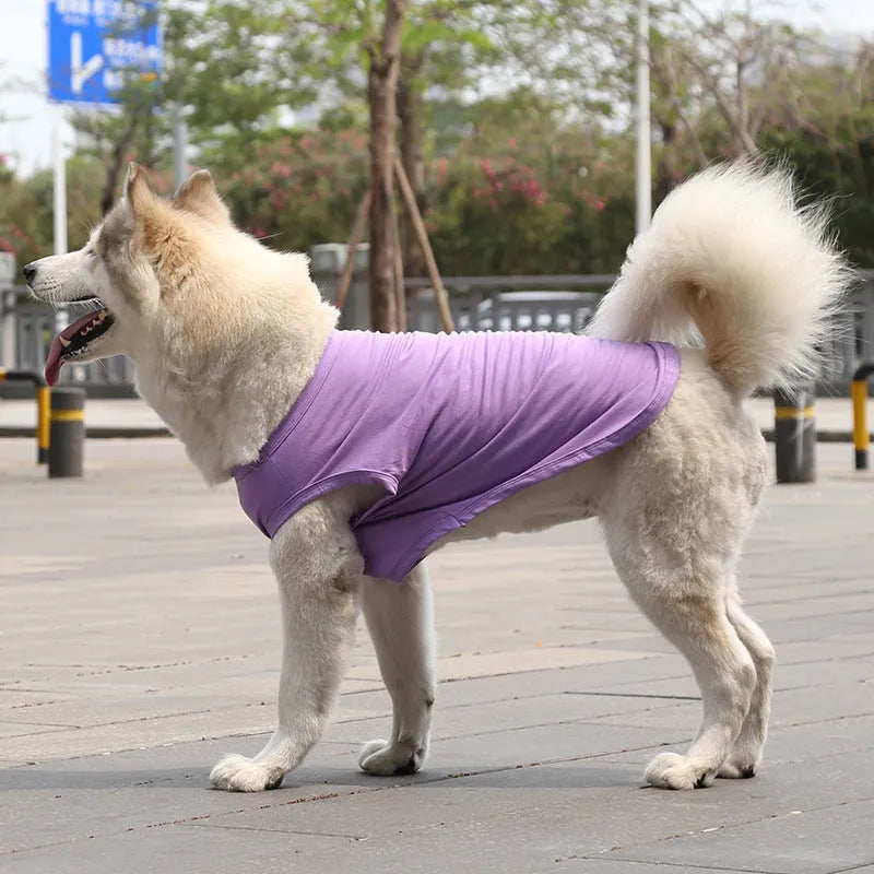 Cotton dog vest summer tshirt for small medium large dogs XS-5XL breathable pet top