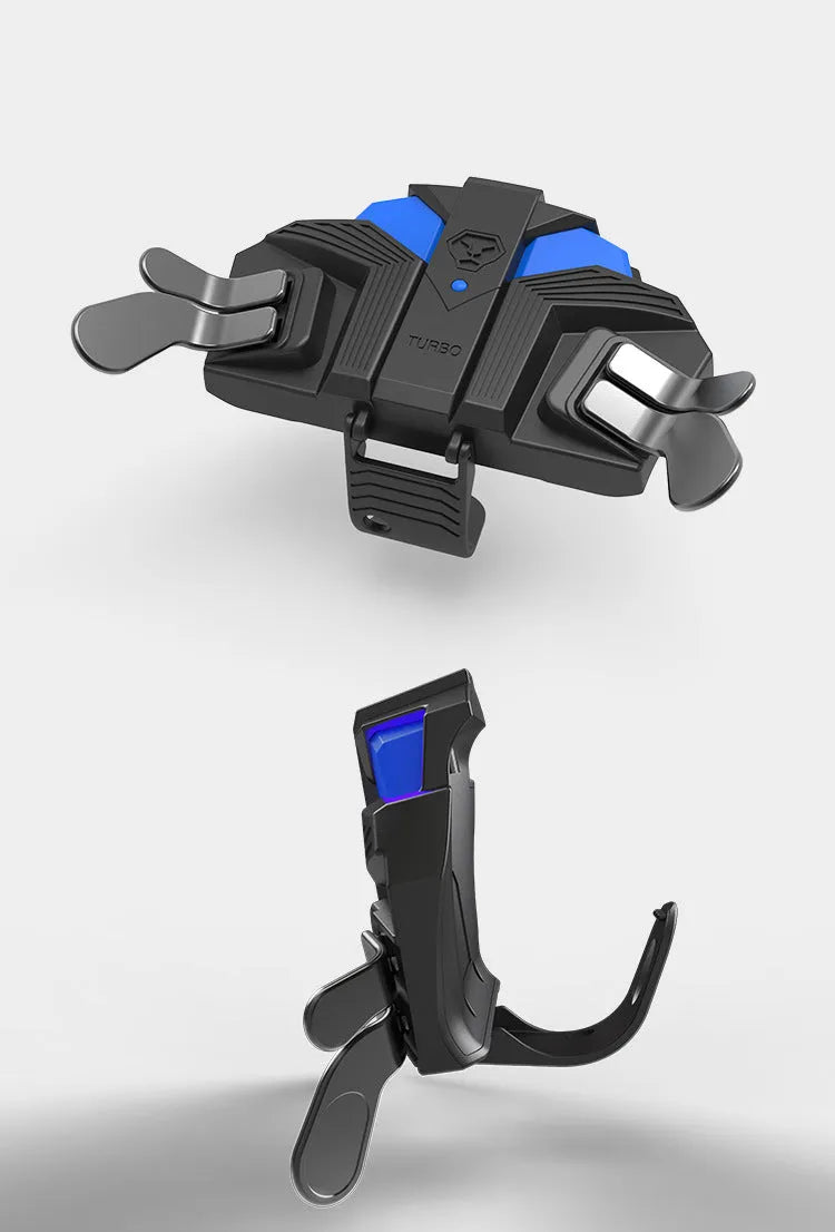 Black PS4 controller back button accessory with a long cable and 3.5mm audio port.