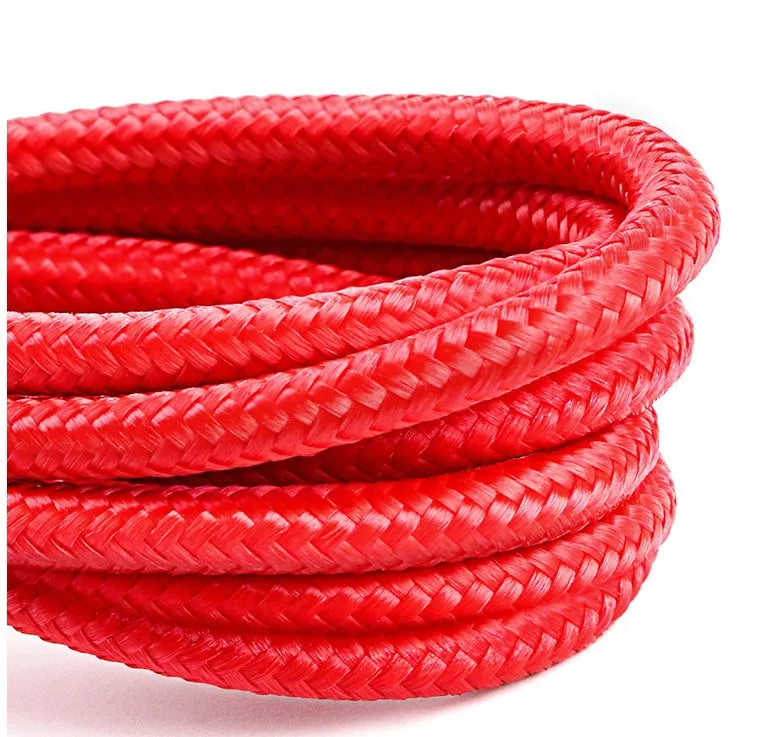 Red shell 1m 8PIN Lightning charging cable for Apple devices with black line on white background
