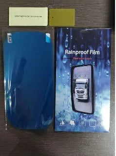 Blue oval anti-moist waterproof side mirror sticker with nano hydrophilic technology for car rain safety