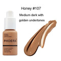 Natural shade liquid foundation cream with oil control and matte concealer finish in compact packaging