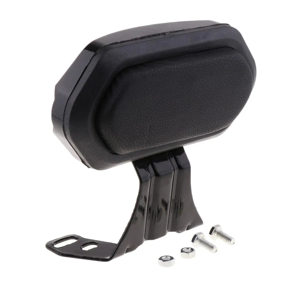 Scooter backrest with metal bracket, ABS baked paint finish, and leather surface in black colour option