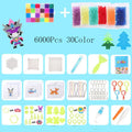 Static plastic toys in assorted colours packed in a transparent plastic storage box