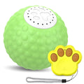 Remote control cat ball toy with flashing lights in blue, green and yellow colour options