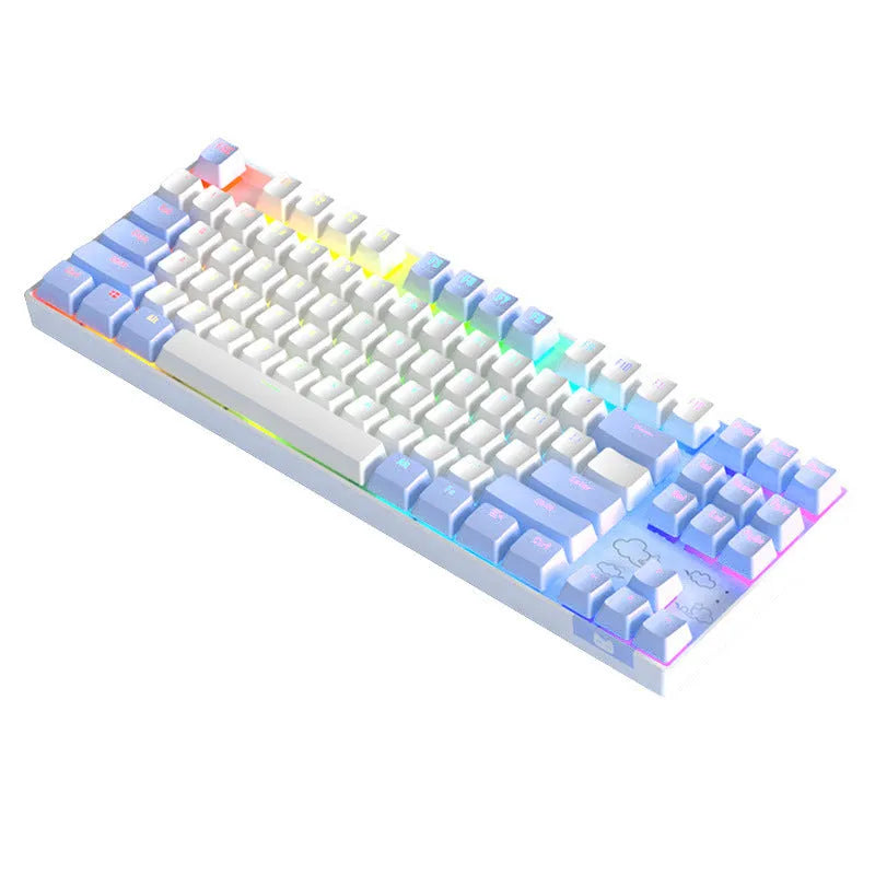 Wireless Bluetooth mechanical keyboard with metal construction and backlight illumination