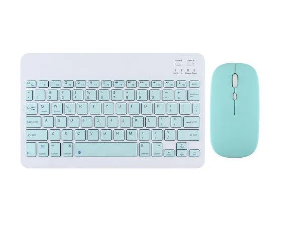 Bluetooth keyboard for tablets and PCs in various colours including white, green, and pink