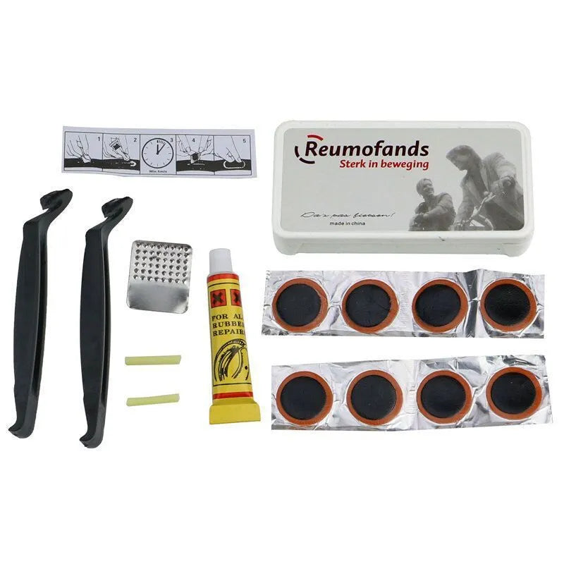 Soft silicone bicycle cushion with PU leather cover, wrench, and waterproof accessories.