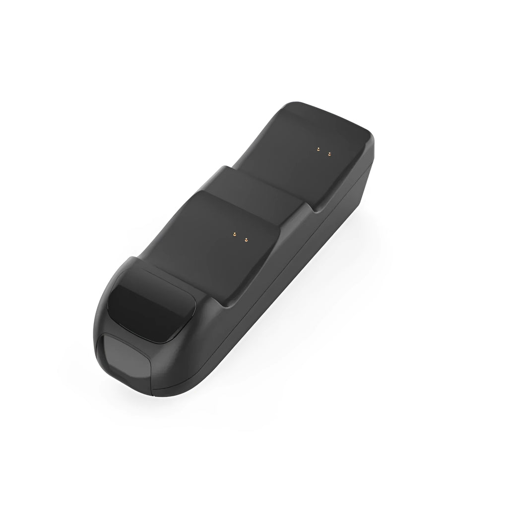 Black Xbox Series X dual controller charging dock with two battery packs and a Type-C cable.
