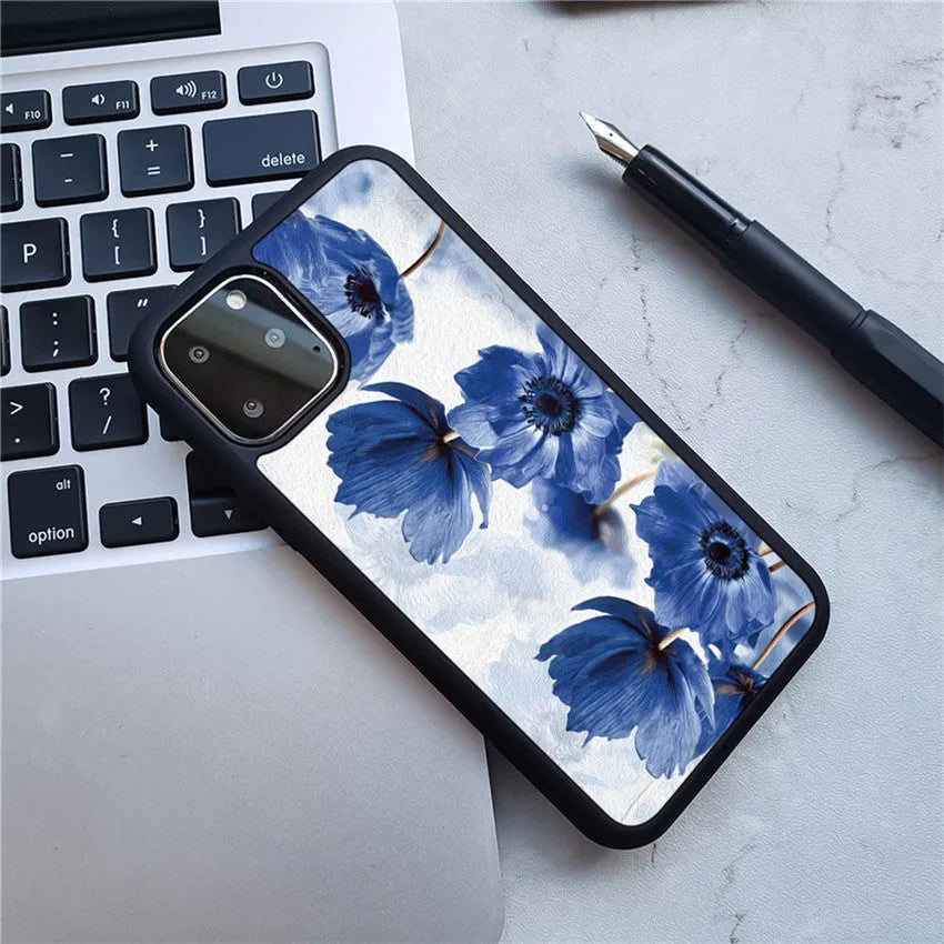 Marble phone case back cover with camouflage pattern on iPhone showing Black gold colour