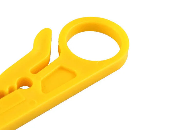 Yellow handled mini portable wire stripper tool for 0.6mm cables.