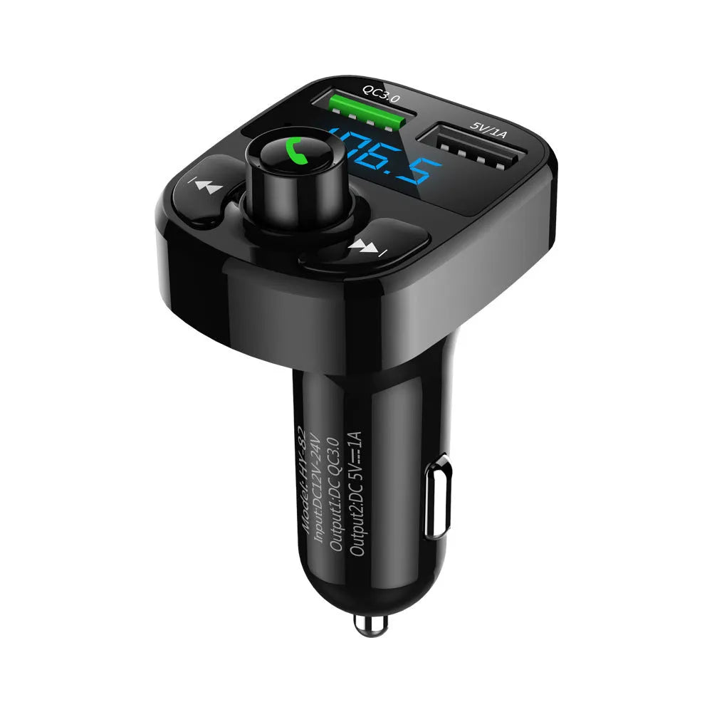 HY82 car Bluetooth FM transmitter and dual USB charger for cigarette lighter socket