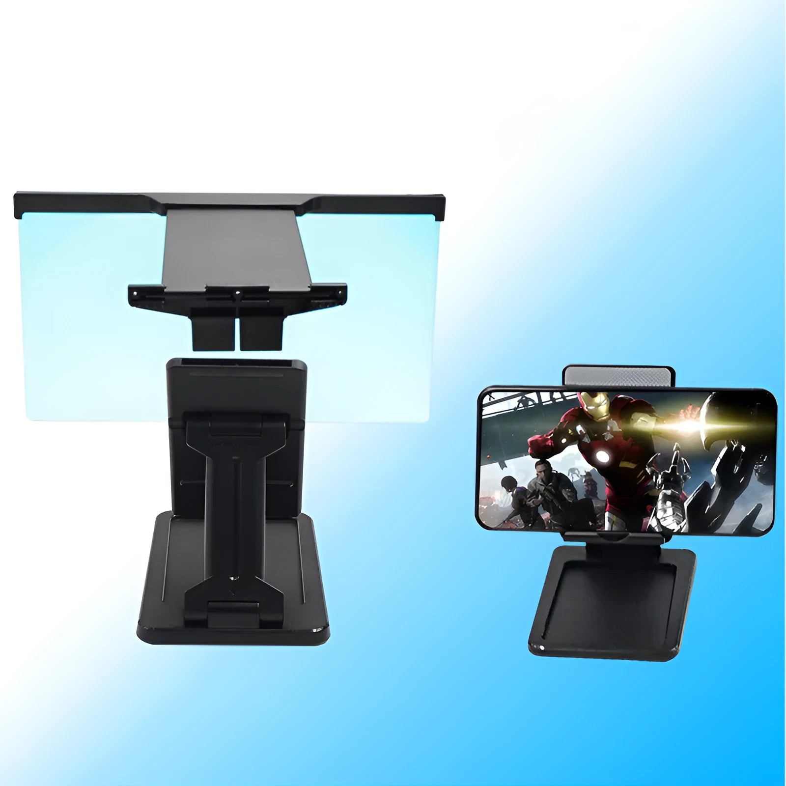Black L20 split mobile phone screen magnifier with 12-inch screen size and acrylic lens