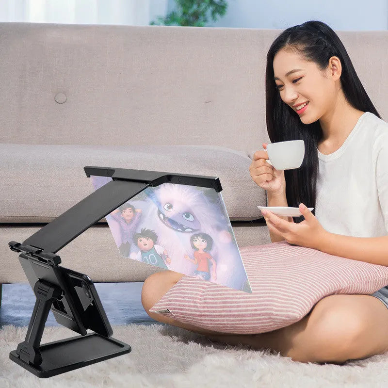 Black L20 split mobile phone screen magnifier with 12-inch screen size and acrylic lens