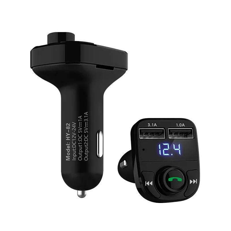 HY82 car Bluetooth FM transmitter and dual USB charger for cigarette lighter socket