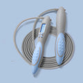 Fat burning counting skipping rope with dual ropes on grey background