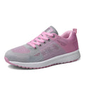 Women's white high-top casual shoes with a PU and mesh upper and a flat EVA sole.