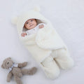 Thickened anti-shock out baby quilt in khaki with lamb velvet outer, 100% cotton inner, 45x78cm size for newborn sleeping bag use