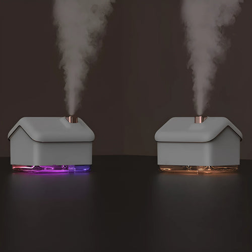 White igloo-shaped USB humidifier and essential oil diffuser with 300ml tank and LED light