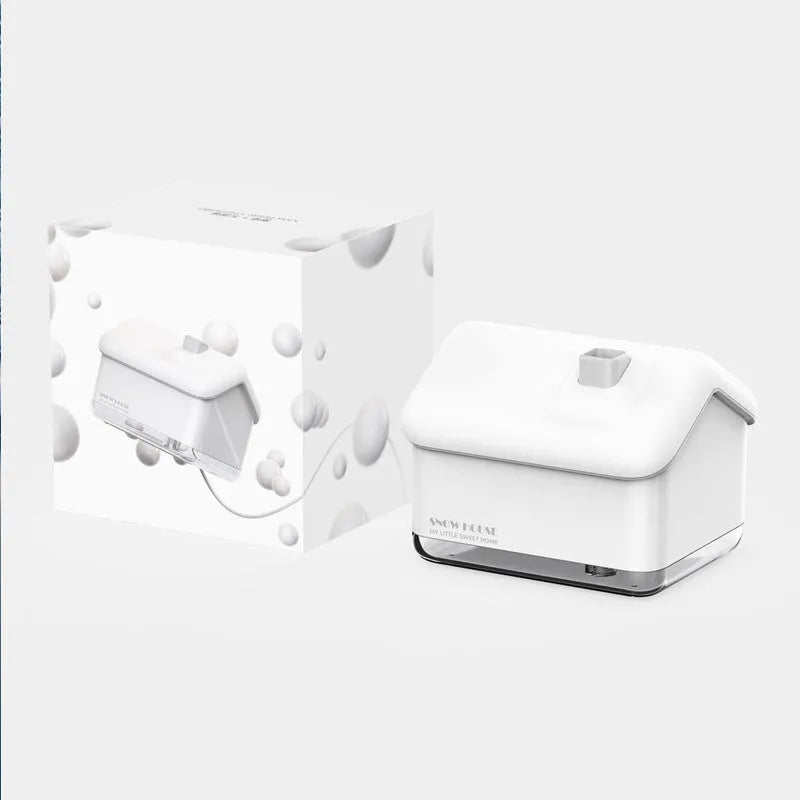 White igloo-shaped USB humidifier and essential oil diffuser with 300ml tank and LED light